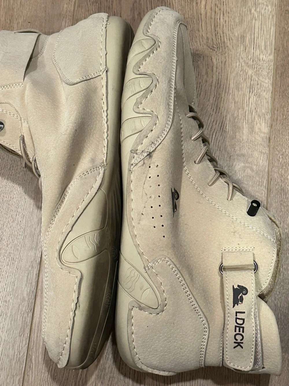 Ldeck Men's Lace-Up Casual Chukka Boots, Tan, Sz 46